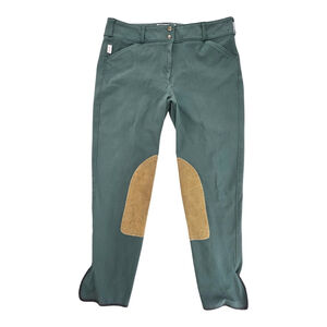 Quiet Luxury Tailored Sportsman Breeches Women 34L Tan Patch Riding Equestrian